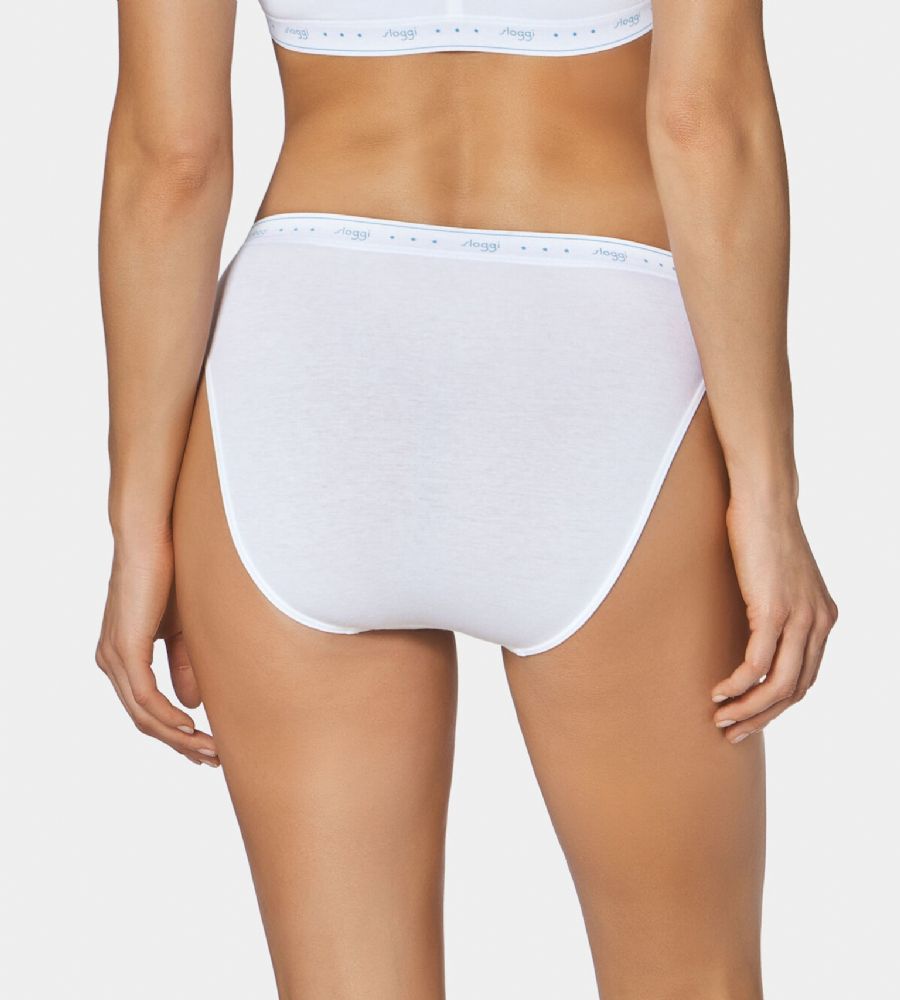 Vacchetti | 2 Slip Donna 100 Tai Elastico Esterno Logato Cotone Elasticizzato