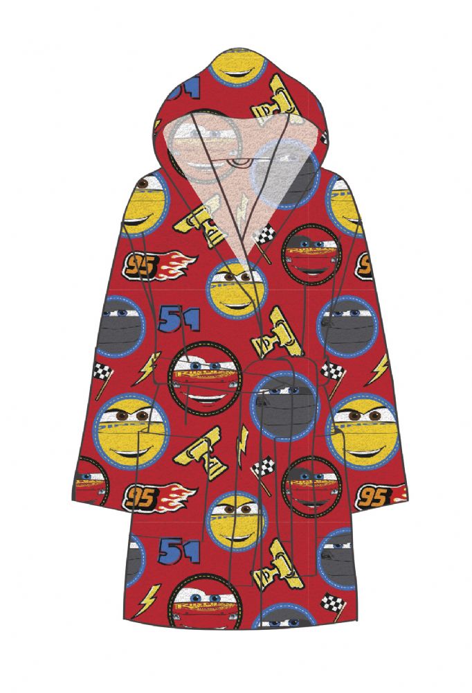 Vacchetti | Accappatoio Con Cappuccio Bambino Disney Cars Speed Spugna