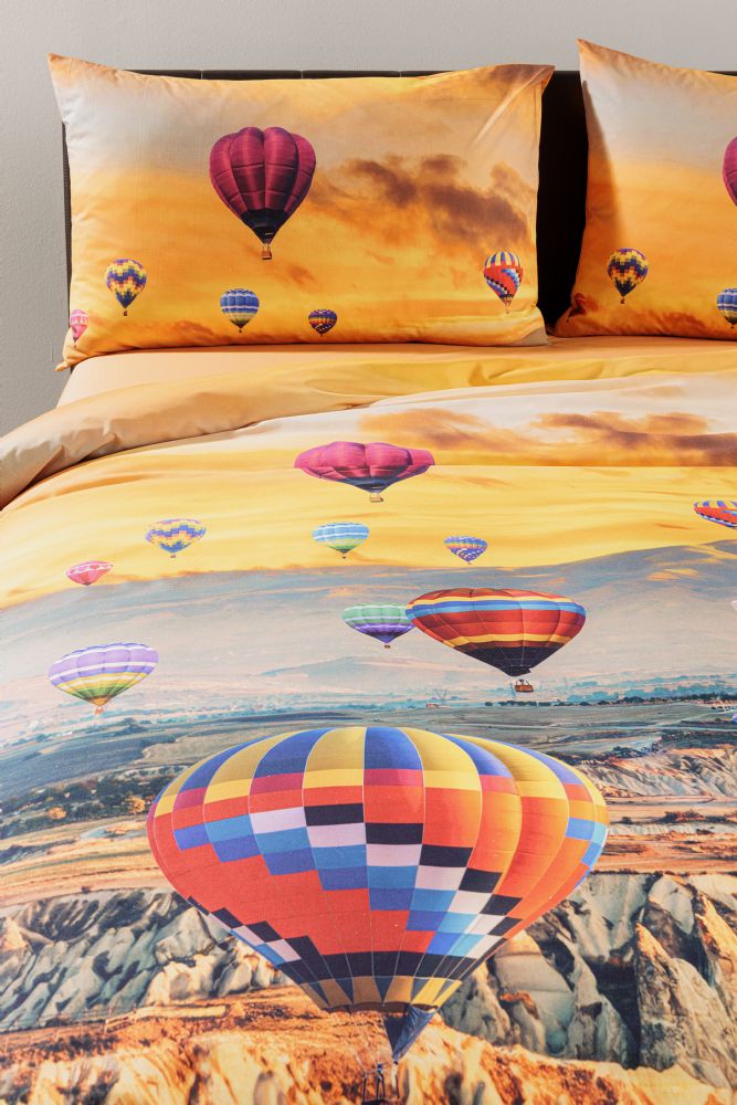 Vacchetti | Completo Copripiumino 2 Piazze Fotografico Sogni Di Viaggio Cappadocia Cotone