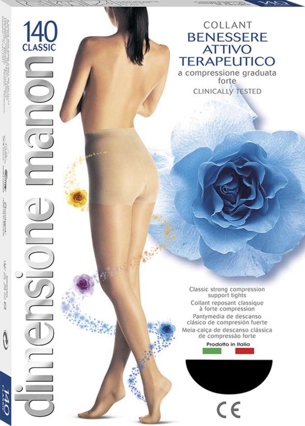 Vacchetti | Collant Donna Riposante MANON Classic 140 Denari Compressione Graduata Forte Lycra