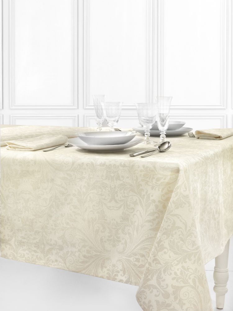 Vacchetti | Servizio Tavola Con Tovaglioli Quadrato 180x180 x8 Idole Cotone Jacquard