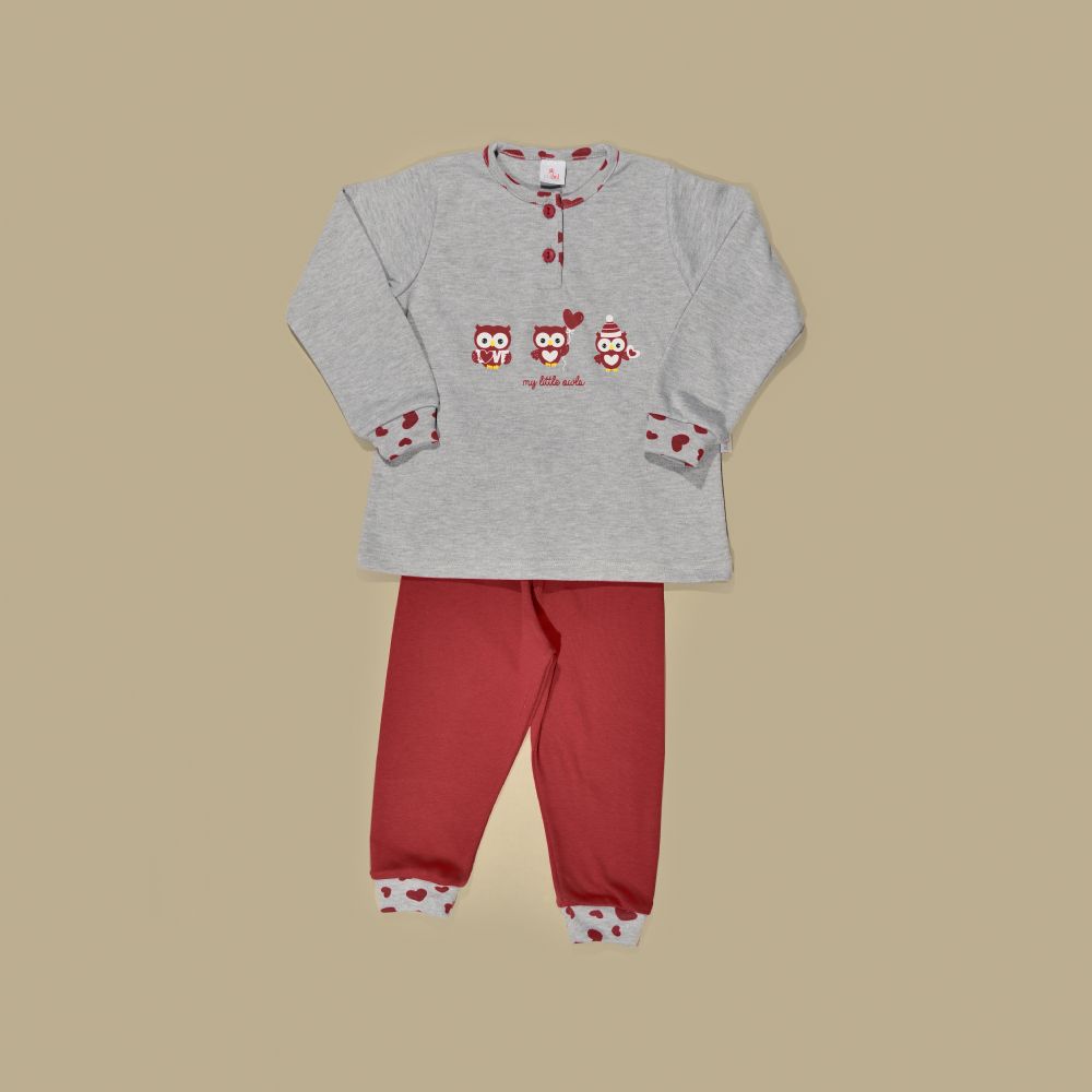 Vacchetti | Pigiama Bambina Serafino Con Polsino 29571 Cotone Interlock