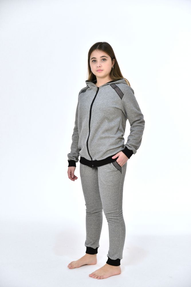 Vacchetti | Tuta Casa Bambina Polsino Zip 29952 Caldo Cotone