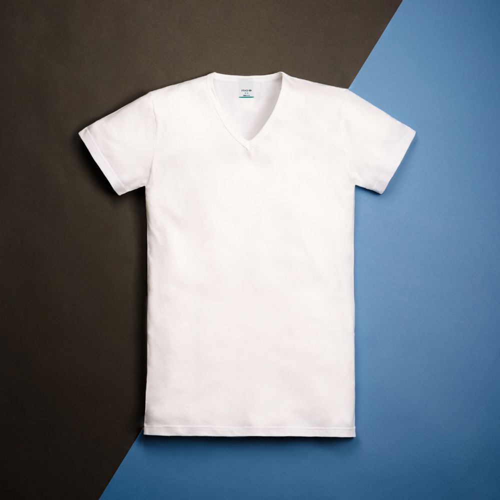Vacchetti | T Shirt Uomo Mezza Manica Scollo V 351 Cotone Elasticizzato