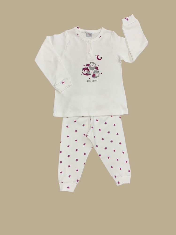 Vacchetti | Pigiama Bambina Girocollo Con Polsino 35571 Caldo Cotone