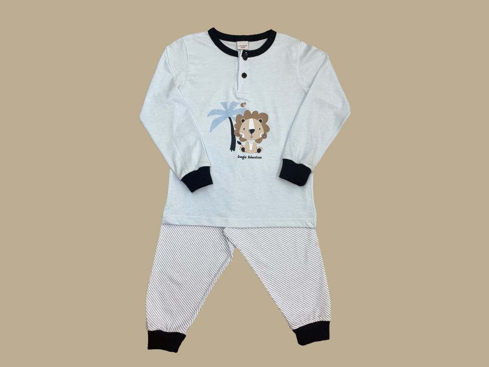 Vacchetti | Pigiama Bambino Serafino Con Polsino Fantasia 36171 Cotone Jersey