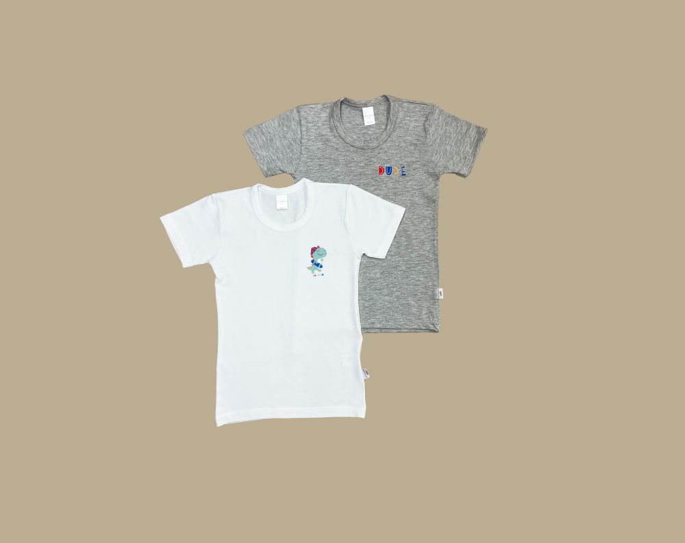 Vacchetti | Bipack T-Shirt Mezza Manica Bambino Fantasia 36210/02 Cotone Elasticizzato