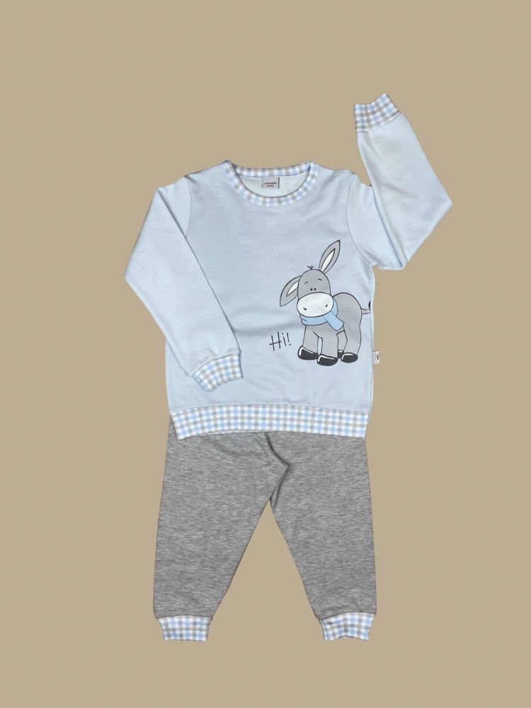 Vacchetti | Pigiama Bambino Girocollo Con Polsino Fantasia 37171 Caldo Cotone