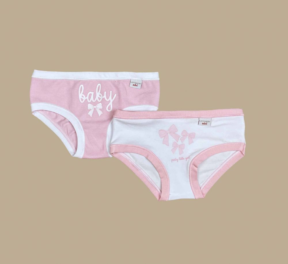Vacchetti | Bipack Slip Bambina Elastico Foderato Fantasia 37415/02 Cotone Elasticizzato