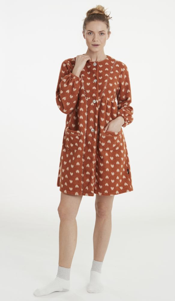 Vacchetti | Vestaglia Donna Abbottonata Happy People 5560 Pile