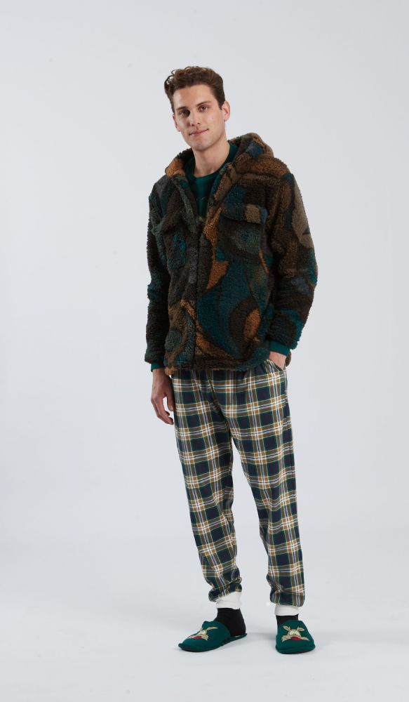 Vacchetti | Giacca Da Camera Unisex Fantasia Happy People 6498 Pelliccetta