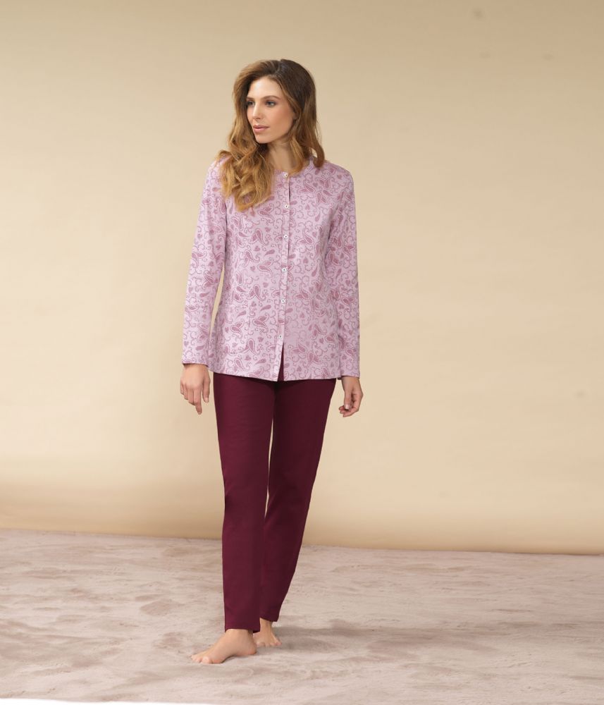 Vacchetti | Pigiama Aperto Donna 92886 Caldo Cotone