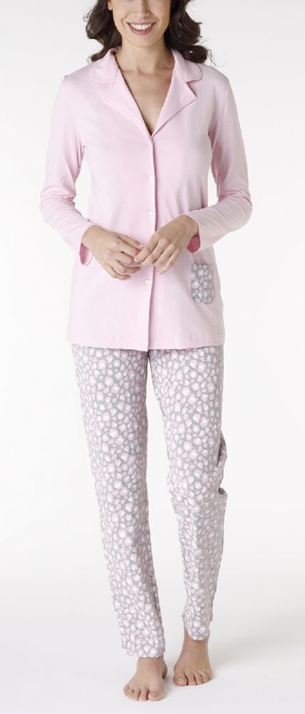 Vacchetti | Pigiama Donna Aperto Con Colletto L0D6N Cotone Jersey