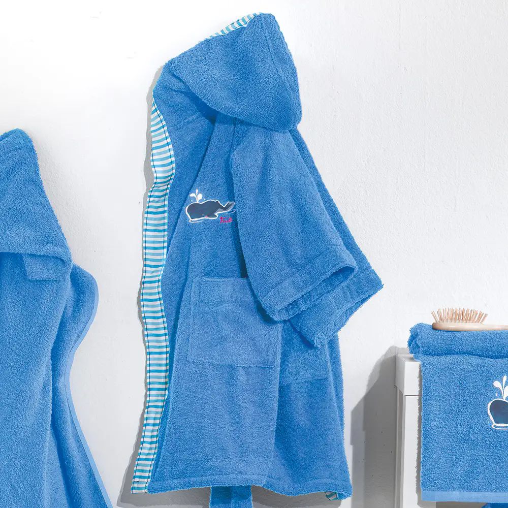Vacchetti | Accappatoio Baby Con Cappuccio Trudi Sea Life Spugna