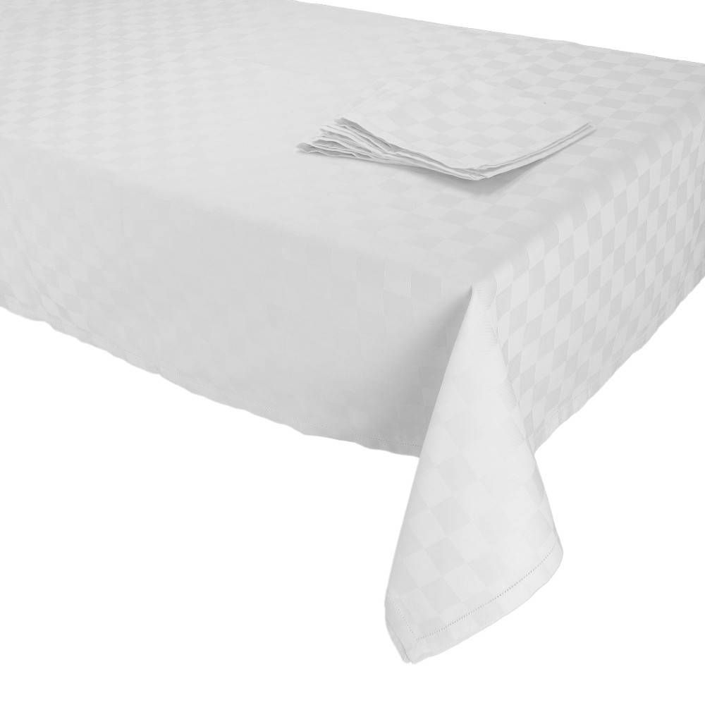 Vacchetti | Servizio Tavola Con Tovaglioli Damier x12 Maxi Cotone Jacquard