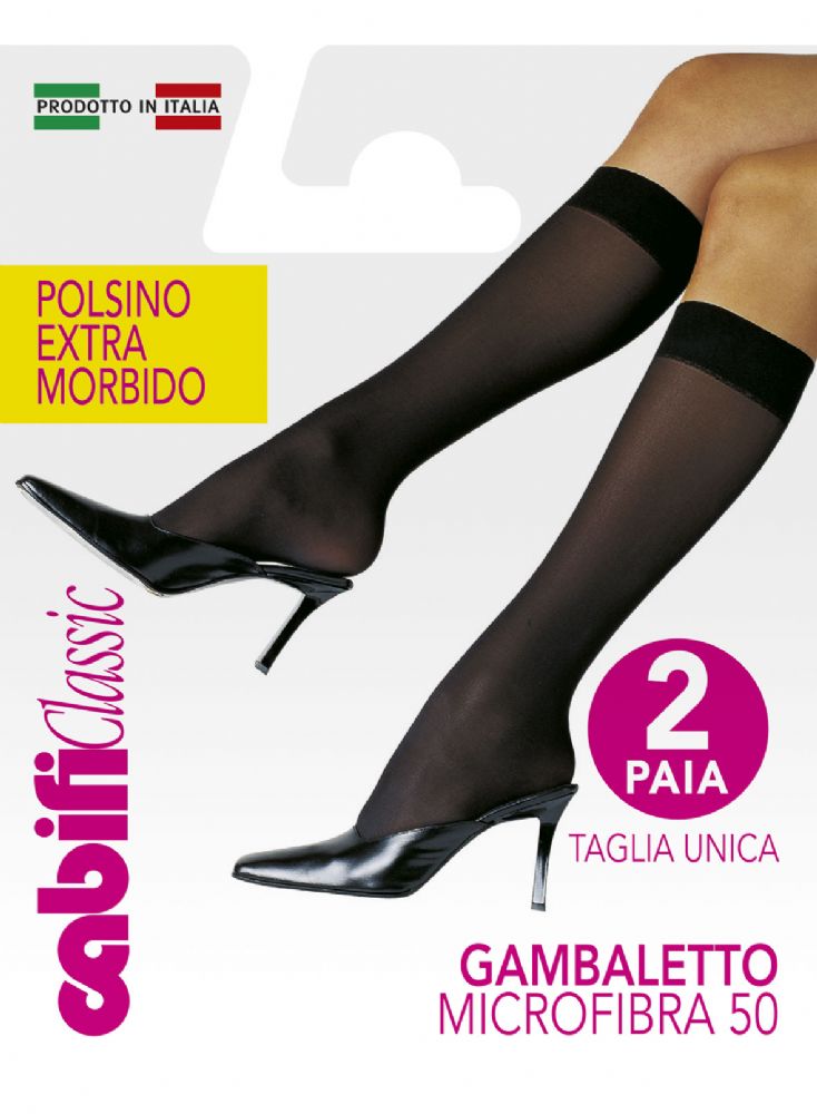 Vacchetti | 2 Gambaletto Donna 50 Denari Polsino Extra Morbido Microfibra