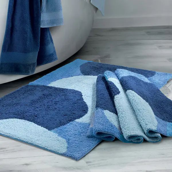 Vacchetti | Tappeto Bagno Con Antiscivolo 60 x 100 Fantasia Armonie Bolle Cotone Jacquard