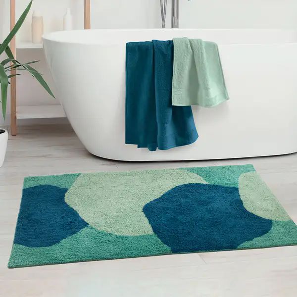 Vacchetti | Tappeto Bagno Con Antiscivolo 60 x 100 Fantasia Armonie Bolle Cotone Jacquard