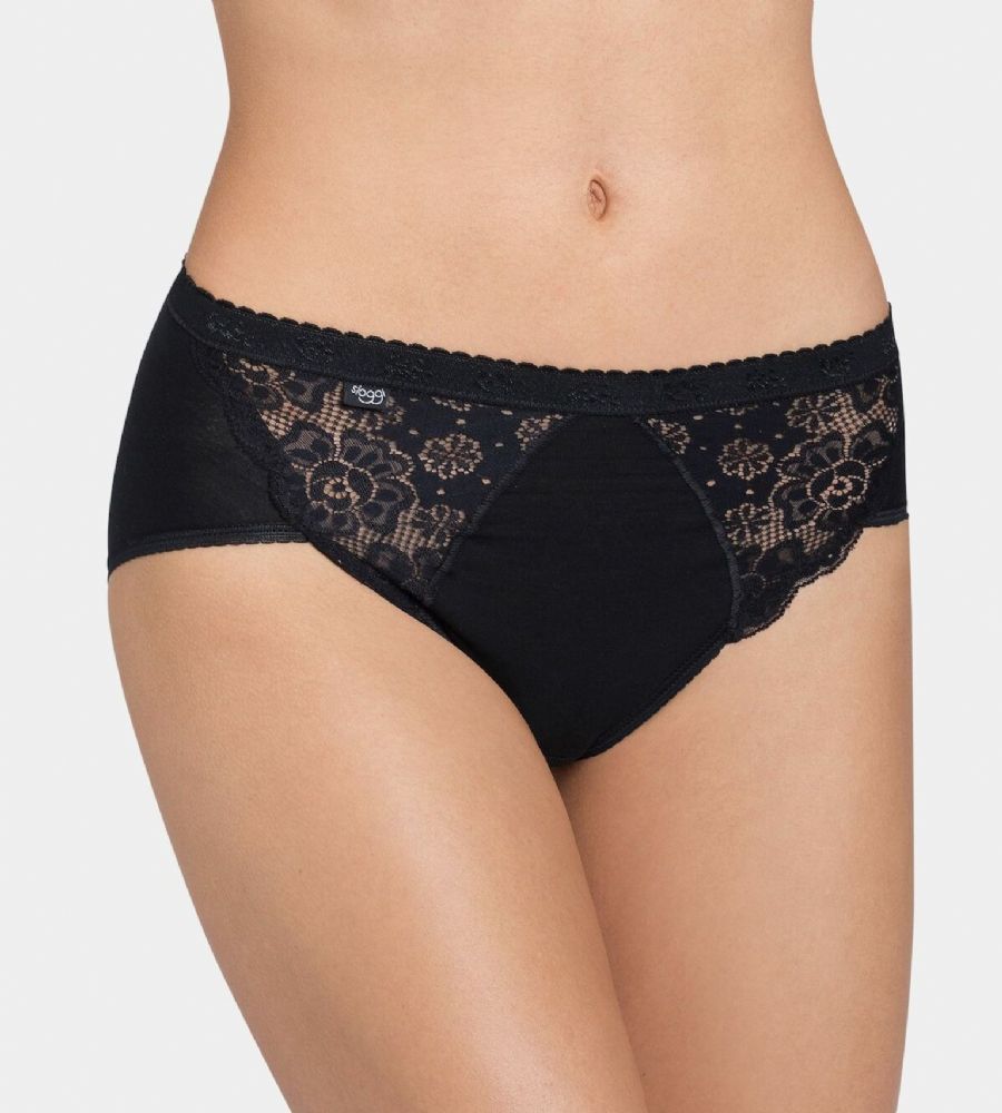 Vacchetti | Bipack Slip Donna Chic Midi Pizzo Cotone Elasticizzato