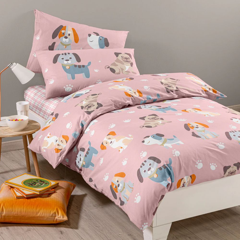 Vacchetti | Completo Copripiumino 1 Piazza Fantasia Kids Cuccioli Cotone 
