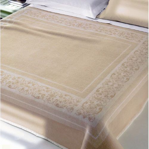Vacchetti | Coperta 2 Piazze Maxi 450gr. Bordo Tessuto Greta Lana 100% Vergine Nuova Zelanda