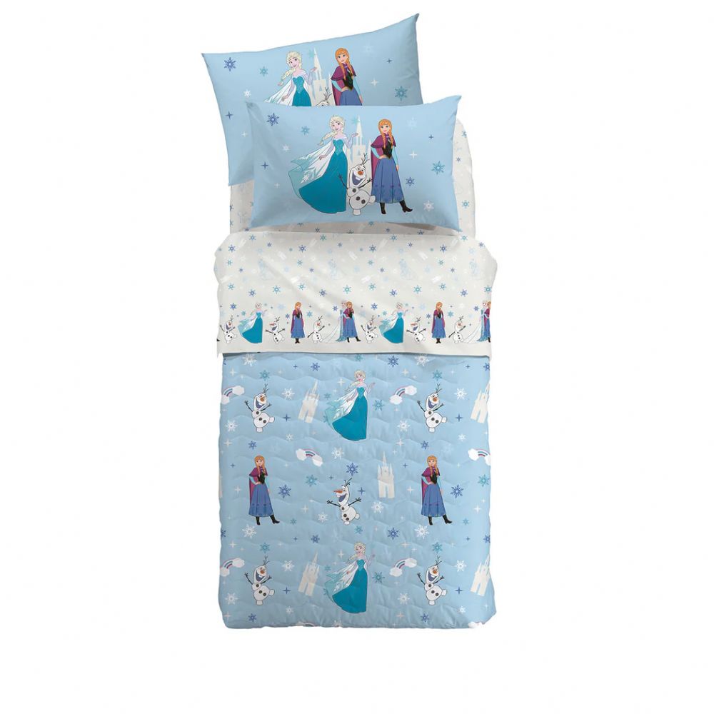 Vacchetti | Completo Lenzuolo 1 Piazza Fantasia Disney Frozen Star Cotone