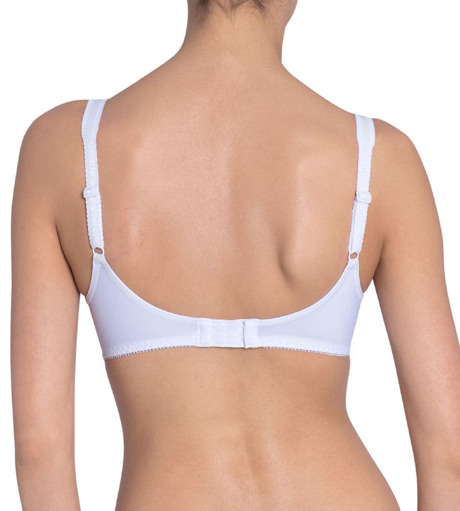 Vacchetti | Reggiseno Senza Ferretto Ricamo Sangallo Elasti Cross Cotton N Misto Cotone