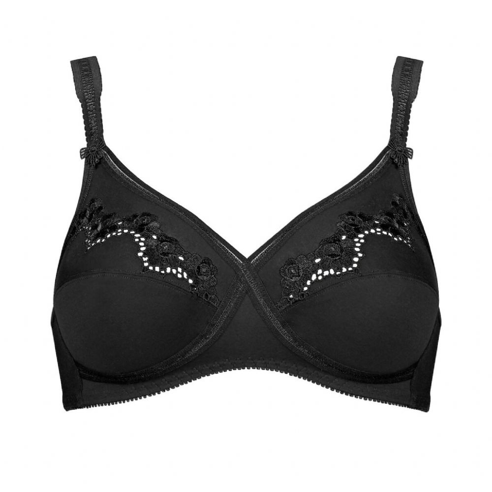 Vacchetti | Reggiseno Senza Ferretto Ricamo Sangallo Elasti Cross Cotton N Misto Cotone