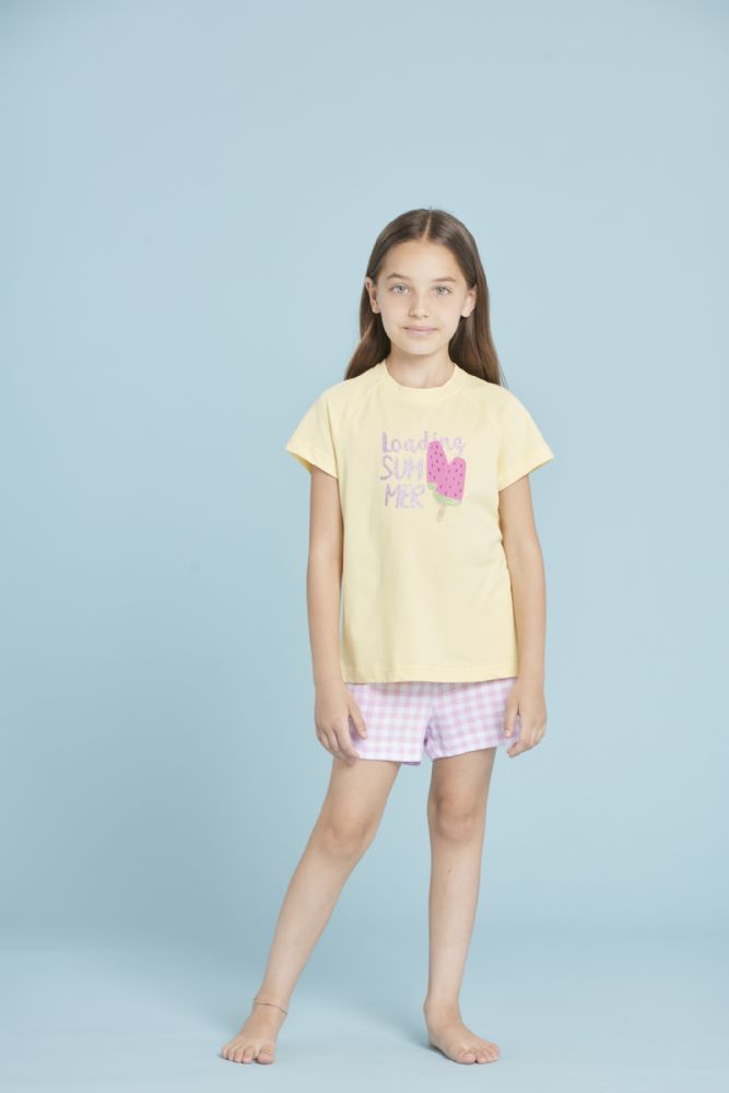 Vacchetti | Pigiama Bambina Ragazza Corto Girocollo Noidinotte Summer FE2241PS Cotone