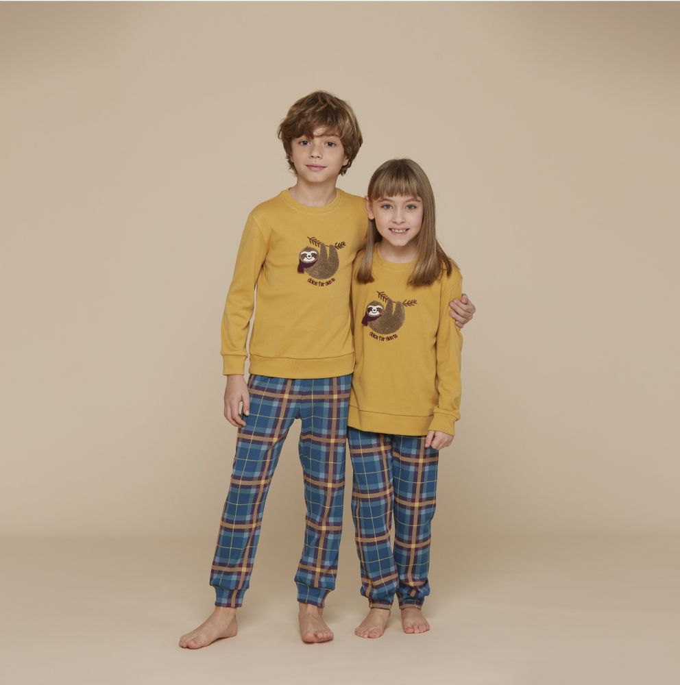 Vacchetti | Pigiama Unisex Bambino Girocollo Con Polsino FE2280PS Caldo Cotone