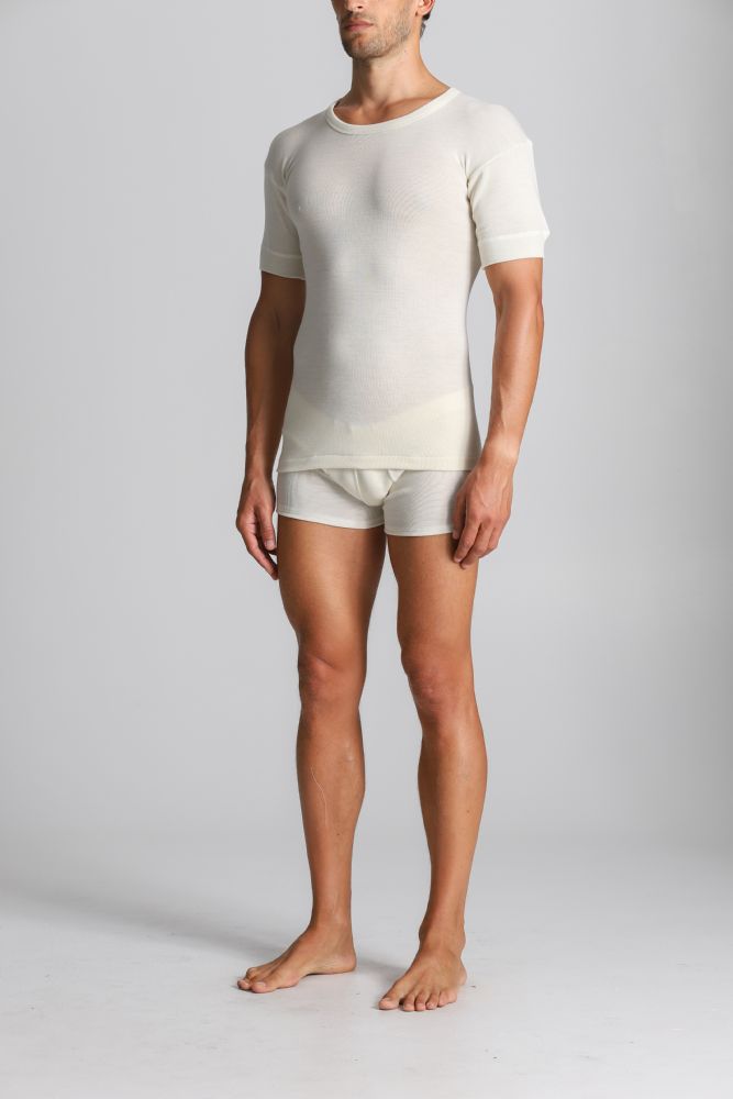Vacchetti | T Shirt Uomo Mezza Manica FNL016 Pura Lana Vergine Peso Medio