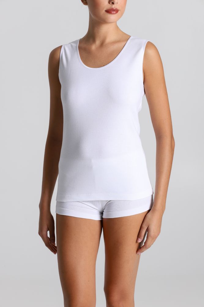 Vacchetti | Canottiera Donna Spalla Stretta FRB002 Puro Cotone