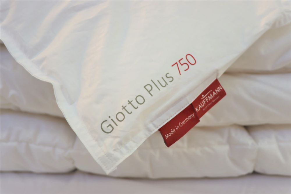 Vacchetti | Piumino 2 Piazze 4 Stagioni Giotto Plus 750 Esterno Cotone Interno 100% Puro Piumino D'oca Vergine Bianco Pilsen