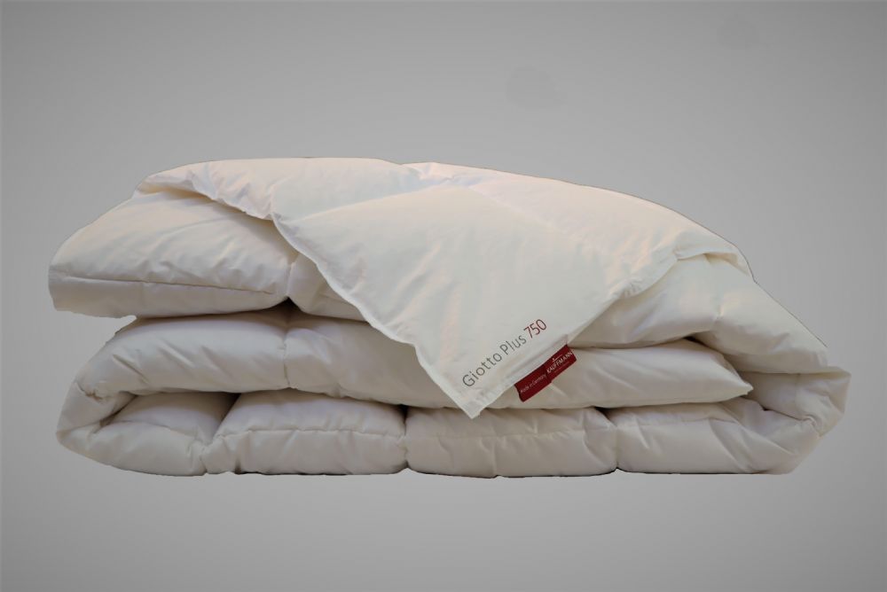 Vacchetti | Piumino 2 Piazze 4 Stagioni Giotto Plus 750 Esterno Cotone Interno 100% Puro Piumino D'oca Vergine Bianco Pilsen
