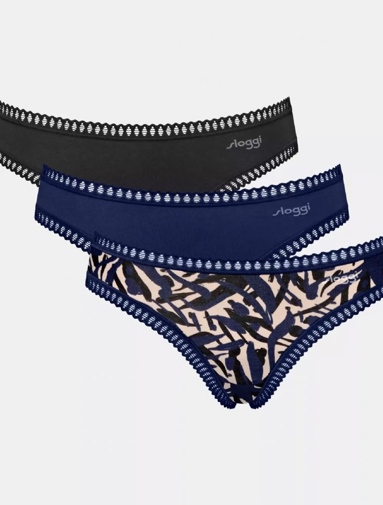 Vacchetti | 3 Culotte Mini Fianco Sottile Fantasia Go Crush Mini Cotone Elasticizzato Biologico