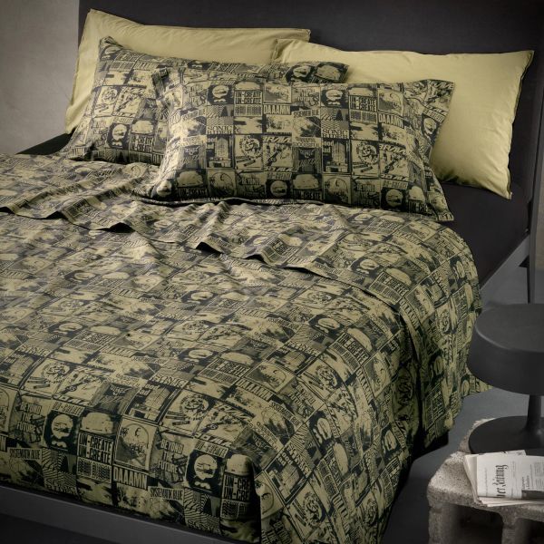 Vacchetti | Completo Lenzuola 2 Piazze Graphic Pattern Diesel Cotone Percalle