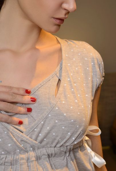 Vacchetti | Camicia Notte Mezza Manica Donna Allattamento 632 Viscosa