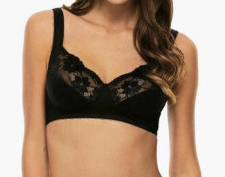 Vacchetti | Reggiseno Senza Ferretto Alto Sostegno Pizzo Spalline Imbottite 14078 Microfibra