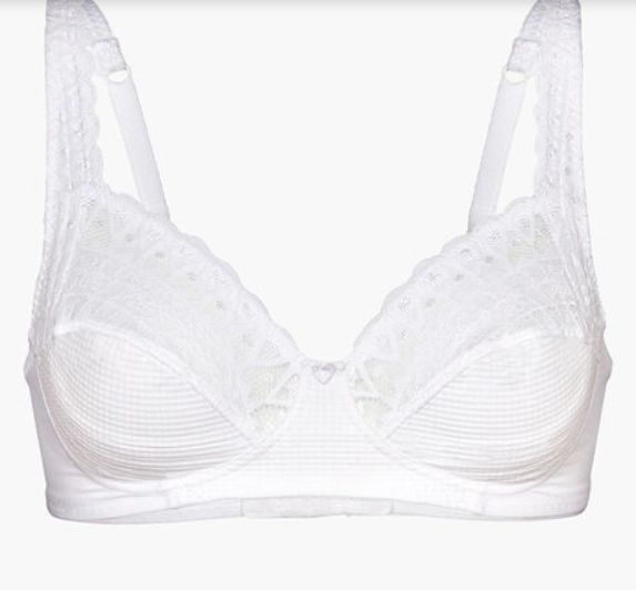 Vacchetti | Reggiseno Senza Ferretto Pizzo Sottocoppe in Cotone 15240 Microfibra