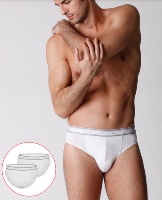 Vacchetti | 2 Slip Uomo Elastico Esterno L06AD Cotone Organico Elasticizzato