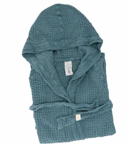 Vacchetti | Accappatoio Cappuccio Nido d'Ape Memoria Cotone Organico