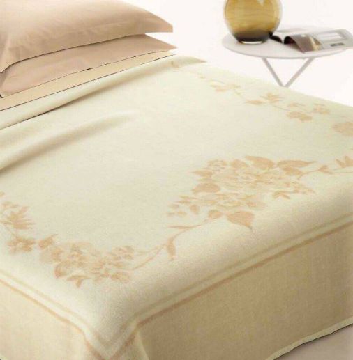Vacchetti | Coperta 2 Piazze 450gr. Bordo Tessuto Greta Lana 100% Vergine Nuova Zelanda