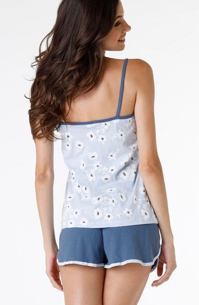 Vacchetti | Pigiama Donna Corto Canotta Spalline Fini L0CT3 Puro Jersey Cotone 