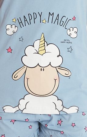 Vacchetti | Pigiama Donna Corto Girocollo Happy People 5915 Cotone