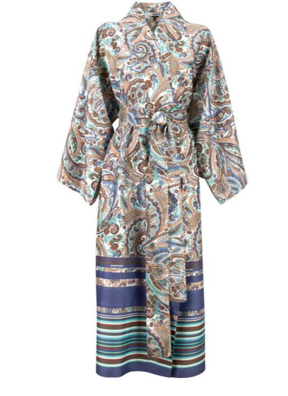 Vacchetti | Kimono Granfoulard Bassetti Noto In Raso Di Cotone 
