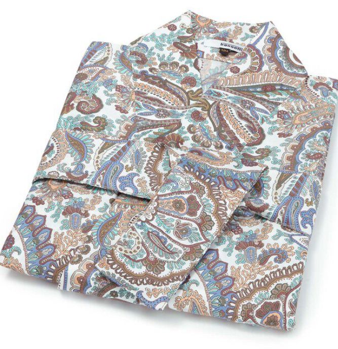 Vacchetti | Kimono Granfoulard Bassetti Noto In Raso Di Cotone 