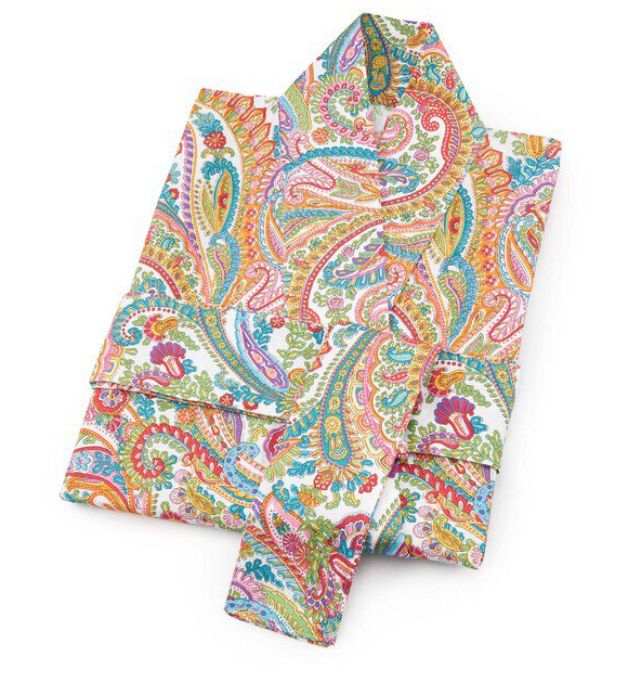 Vacchetti | Kimono Granfoulard Bassetti Noto In Raso Di Cotone 