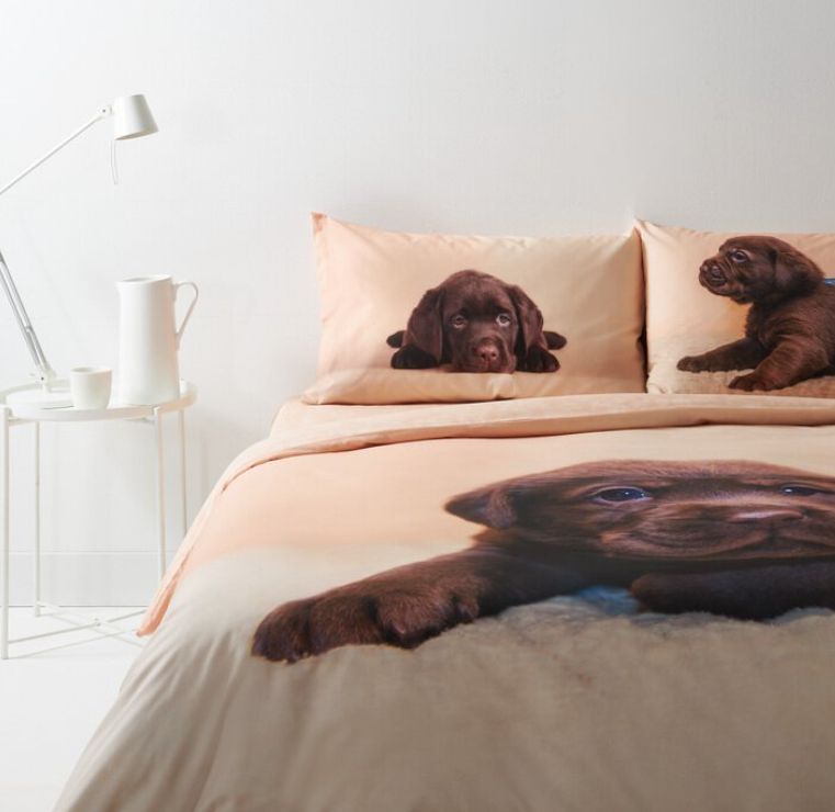Vacchetti | Completo Copripiumone 1 Piazza Chocolate Labrador Bassetti Cotone 