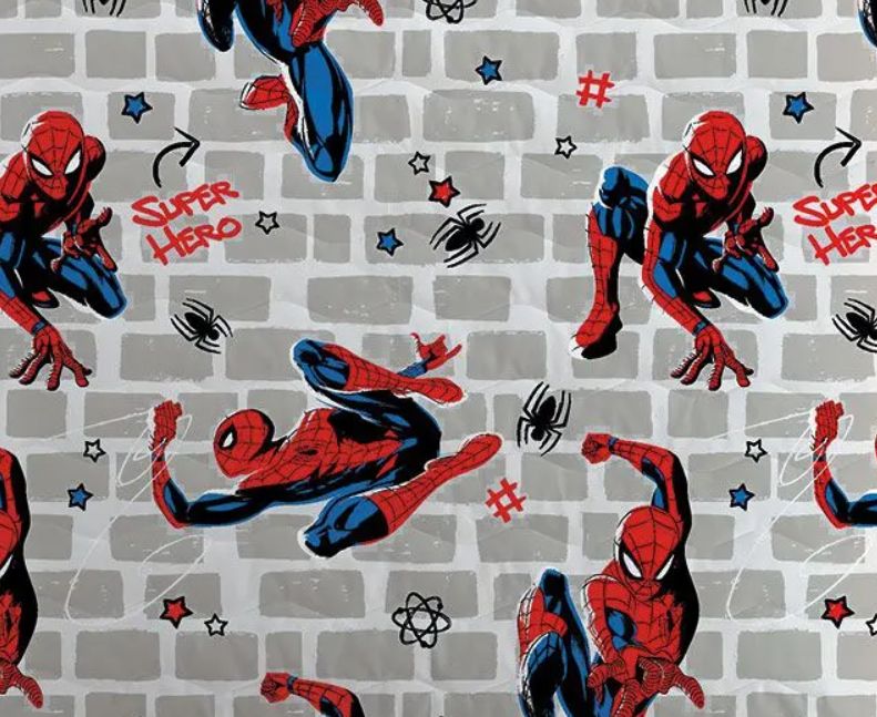 Vacchetti | Copriletto Trapuntato Quilt 1 Piazza Singolo Caleffi Marvel Spiderman Wall