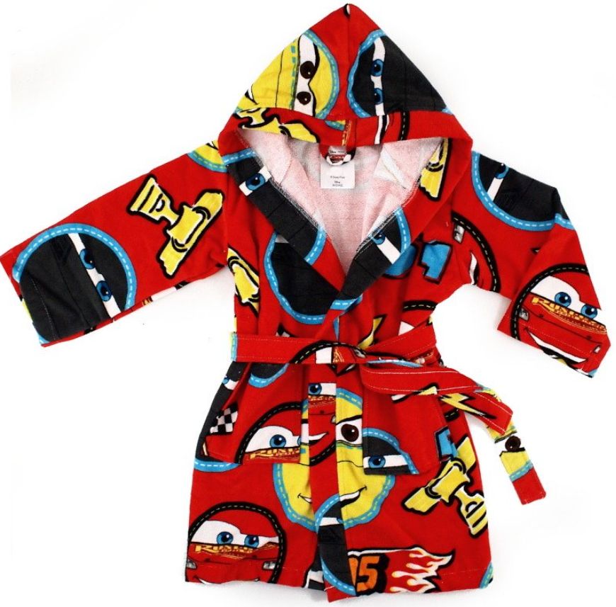 Vacchetti | Accappatoio Con Cappuccio Bambino Disney Cars Speed Spugna